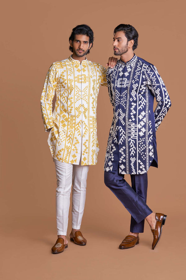 Applique work kurta set