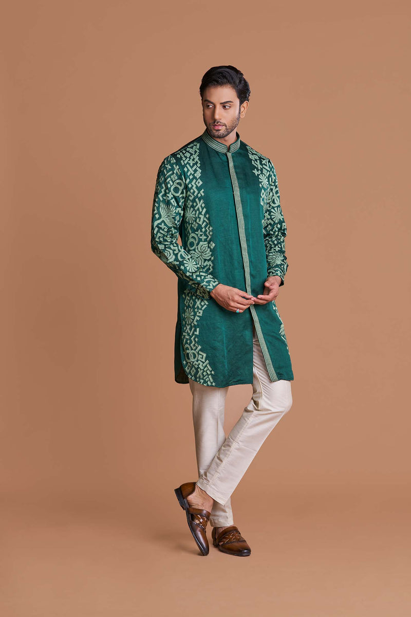 Applique side Detail Work Kurta set