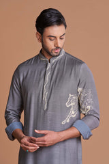 Horse motif kurta set