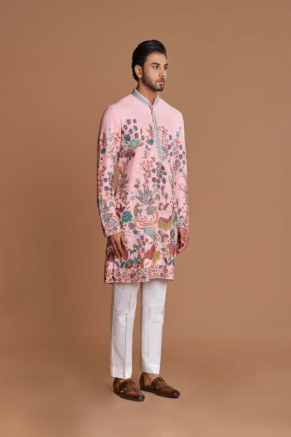 Multicolor Embroidered kurta set