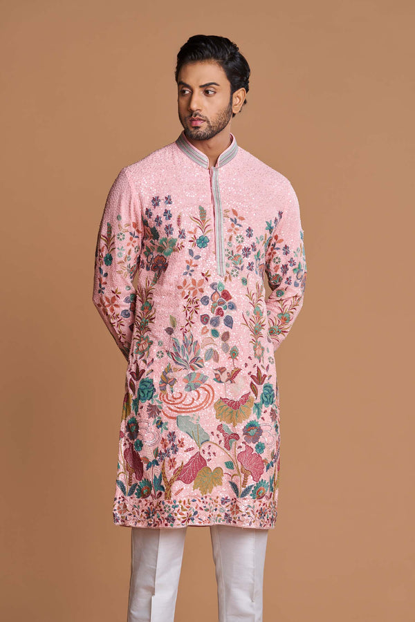 Multicolor Embroidered kurta set