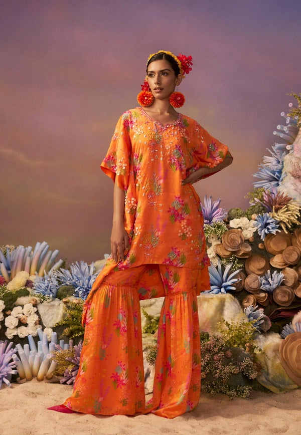 Orange Kaftan Set