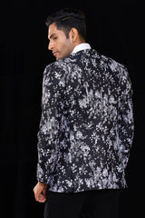Floral Black and White Jacket